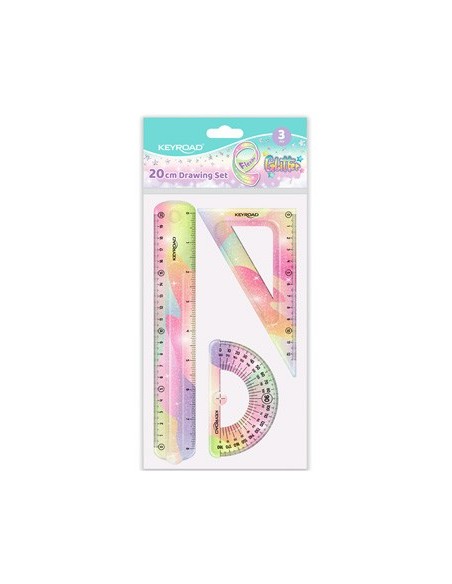 Set 3 Pzas Geometria Superflex Pastel Glitter Blister Kr972736