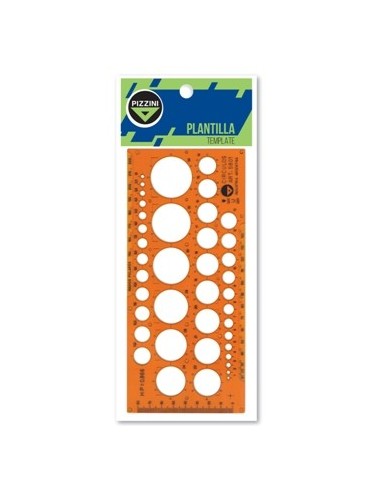 Plantilla Circulos De 1 A 34mm De Diam. Pizzini 5801 Pz01 (b5/100)