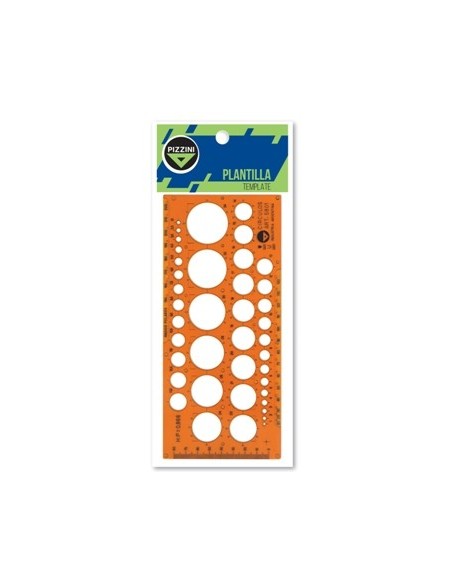 Plantilla Circulos De 1 A 34mm De Diam. Pizzini 5801 Pz01 (b5/100)