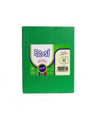 Cuaderno 42hj T/d Liso Arana Verde Potosi 007019 Tec02 (b90)