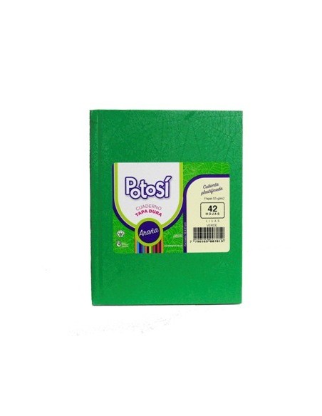 Cuaderno 42hj T/d Liso Arana Verde Potosi 007019 Tec02 (b90)
