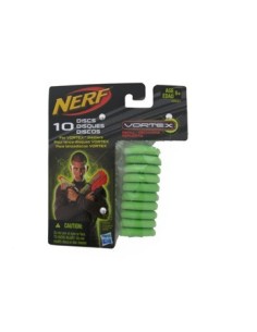 Discos X 10 Unid  Bolsa Nerf 33687 Vortex Fibro -b6-