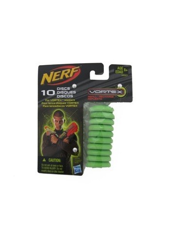 Discos X 10 Unid  Bolsa Nerf 33687 Vortex Fibro -b6-