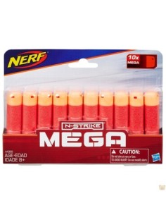 Dardos X10 Nerf N-strike Mega 6393 Arra01 Hasbro A4368 Amo03 -b6-
