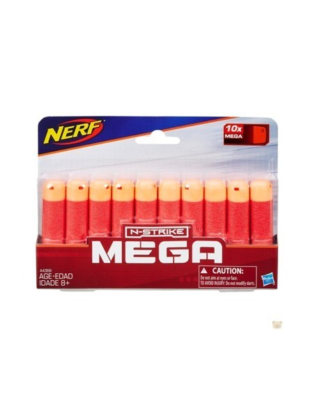 Dardos X10 Nerf N-strike Mega 6393 Arra01 Hasbro A4368 Amo03 -b6-