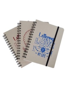 Cuaderno A5 C/elastico X 96hjs Lettering/bullet Journal 197.0.5.0.12 Pap01 (b12) (m)