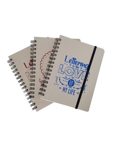 Cuaderno A5 C/elastico X 96hjs Lettering/bullet Journal 197.0.5.0.12 Pap01 (b12) (m)