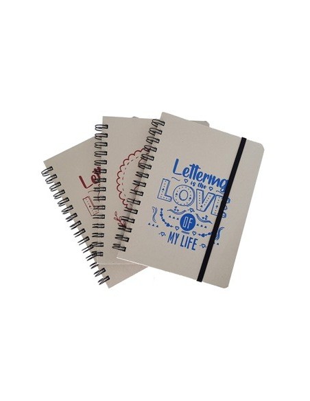 Cuaderno A5 C/elastico X 96hjs Lettering/bullet Journal 197.0.5.0.12 Pap01 (b12) (m)