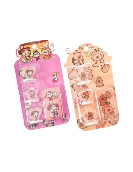 Sello X 3 C-almohadilla Capybara-labubu Blister Fd40408 Sf01