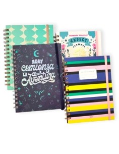 Cuaderno A5 96hj T-d C-esp Ray C-elastico Mujer Surt  999732-999724-999728-999731 Fw