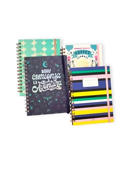 Cuaderno A5 96hj T-d C-esp Ray C-elastico Mujer Surt  999732-999724-999728-999731 Fw