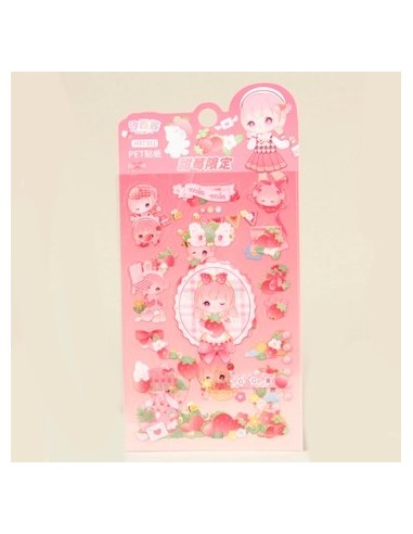 Sticker En Plancha Nena Sakura /reading Ff-38005/ff-54567 Sf01 (f)