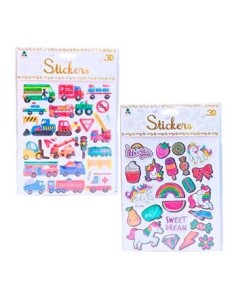 Stickers 3d 23x15 Blister Surtidos 25627-25609 Col01