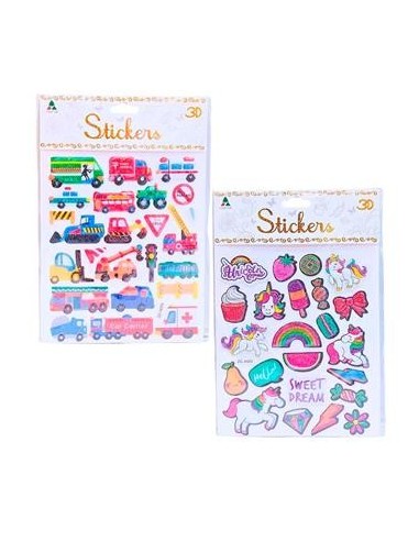 Stickers 3d 23x15 Blister Surtidos 25627-25609 Col01