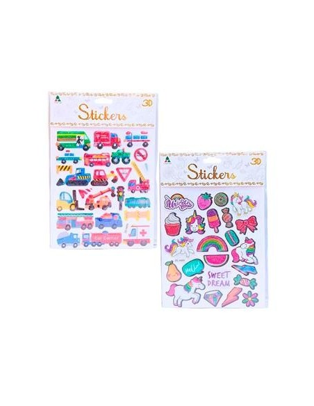 Stickers 3d 23x15 Blister Surtidos 25627-25609 Col01