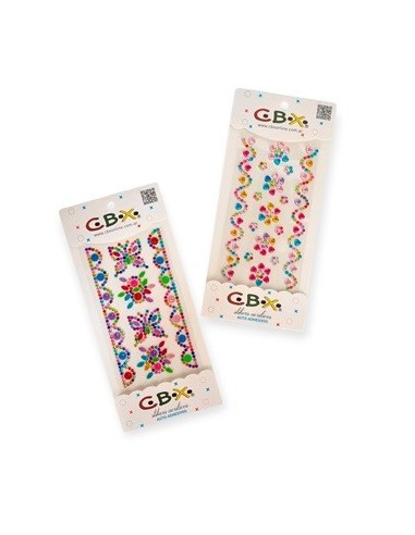 Sticker Cristales Simple/c. Diseno Col Surt 105*220s Rs Cbx