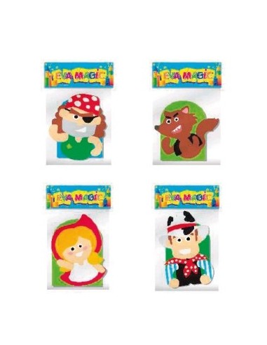 Titeres Goma Eva Pirata-lobo-caperucita-vaquero 4903-00-01-02- Magic