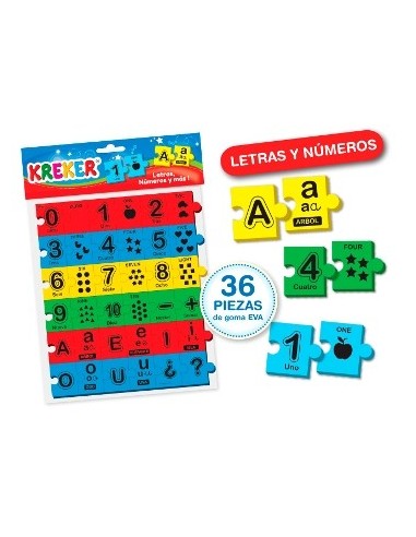 Letras Y Numeros De Goma Eva Plancha 306-307 Kreker
