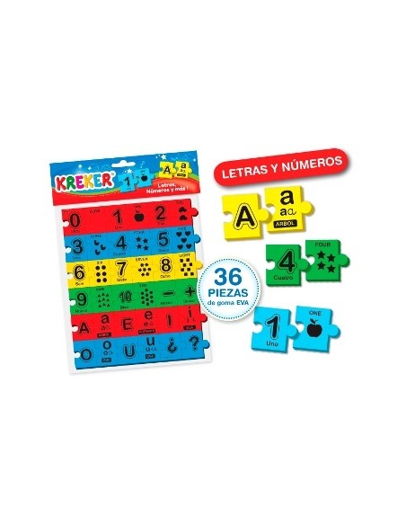 Letras Y Numeros De Goma Eva Plancha 306-307 Kreker