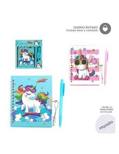 Diario Intimo 19x18 Cm T-d 60hj C-boligrafo Y Candado En Caja 15467-15466 Trendy Tar02