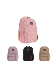 Mochila Poliester Agarrate Catalina C-3 Divisiones Principales  2 Bolsillos Frontales Y Bolsillos Laterales  Cierres Plastico