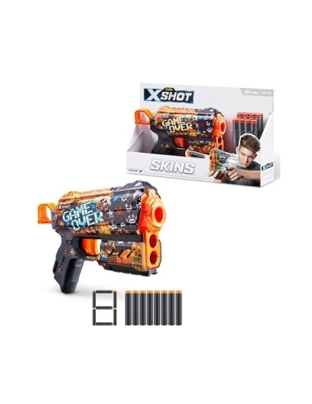 Pistola X-shot Skins-flux  C-8 Dardos 7298-36516 Gtm Ims02