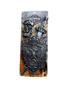Set Medieval Espada 50cm  Escudo C/munequera 50815 Seb01