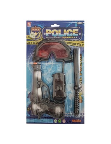 Pistola Policia C-mascara Y Acces  Blister 50776 Seb01