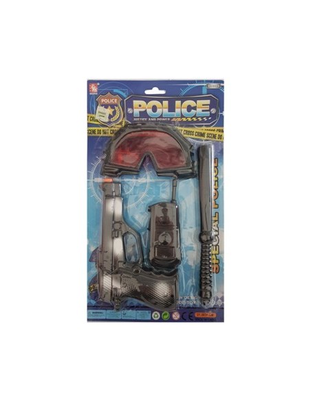 Pistola Policia C-mascara Y Acces  Blister 50776 Seb01