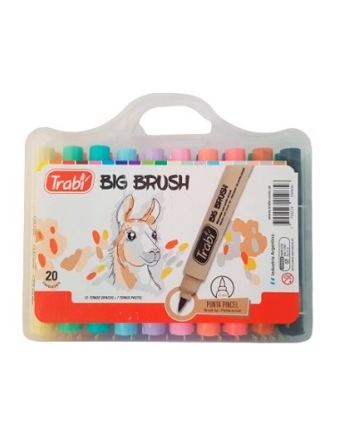 Marcador P/pincel X 20 Uni. Surt. Valija Plast. Trabi Tr5965