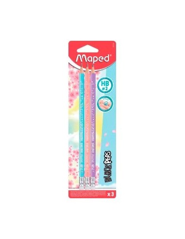 Lapiz Negro X3 Triangular Hb Maped Pastel 851719 Map01