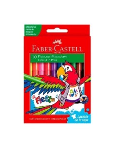 Marcadores X10 Fiesta Conical 31045-555310-555349 Faber-castell -b12-