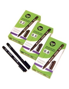 Microfibra 0 3 Mm Negro Tta Pigmenada Pizzini Dp0 3ng Pz01 -b12-