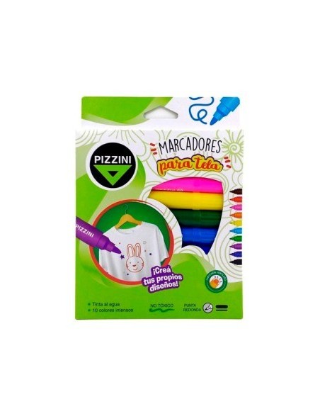 Marcadores P/tela  Surt. X 10 Unid. Pizzini 8510 Pz01