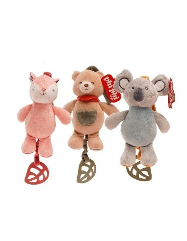 Cunero Musical 22cm  Animalitos Nordicos Color Pastel 6305 Phi Phi