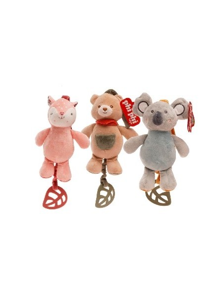 Cunero Musical 22cm  Animalitos Nordicos Color Pastel 6305 Phi Phi