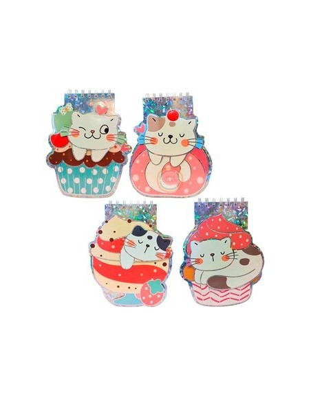 Libreta 60hj Lisas 3d C-espiral Gatitos 28357 Col01 -b24-