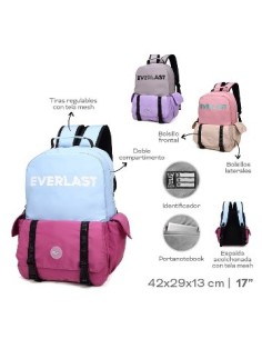 Mochila Everlast Bicolor C-bolsillo 22689 Tar02