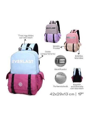 Mochila Everlast Bicolor C-bolsillo 22689 Tar02