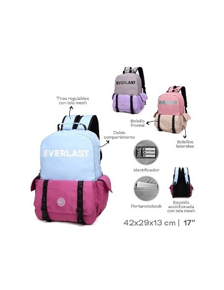 Mochila Everlast Bicolor C-bolsillo 22689 Tar02