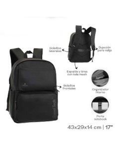 Mochila Portanotebook Travel Tech Pu 2bols 53684 Tar02