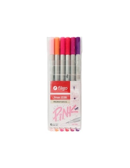 Microfibra 0 4mm X 6 Unid  Liner 038 Pink Filgo L38-e6-pink Fil01