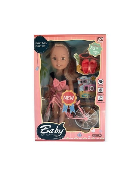 Muneca 33cm Baby C/bicicleta 7171-5 Pri02