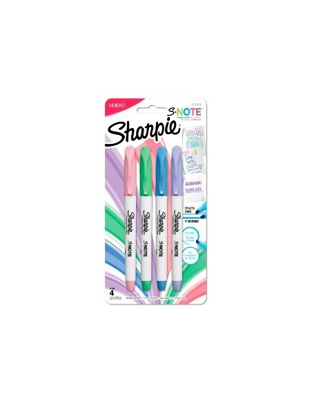 Marcadores X4 Pastel S-note Sharpie 2133102 New02