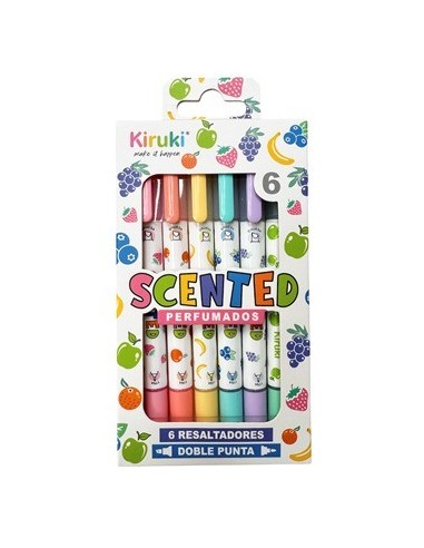Resaltadores X6 Doble Punta Perfumados 180007 Kir01