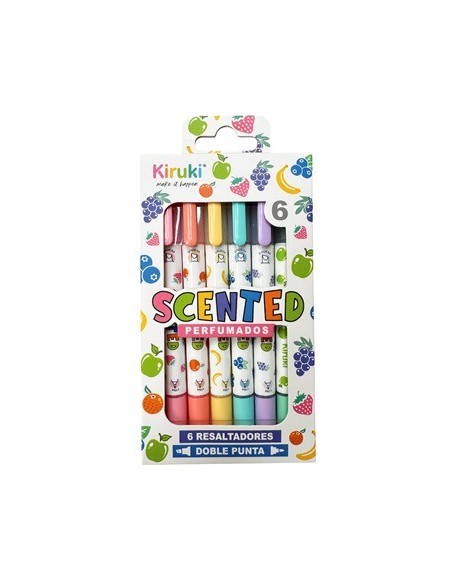 Resaltadores X6 Doble Punta Perfumados 180007 Kir01
