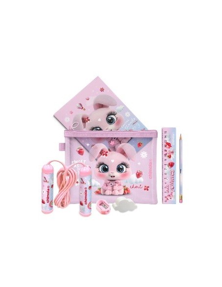 Set Escolar En Sobre De Malla  16x24cm Animalitos St46 St48 St49 St50 Chi01
