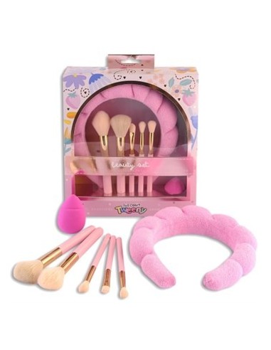 Set X7 Pzas Beauty Brochas+vincha+esponja