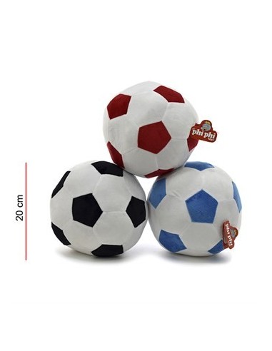 Pelota 20cm Peluche Blanca C/rombos 2308 Phi Phi