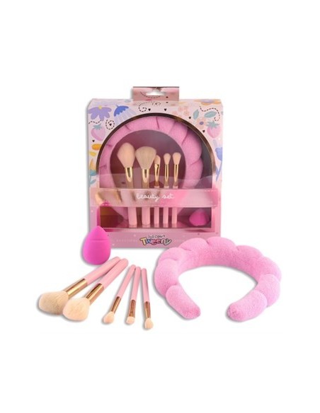 Set X7 Pzas Beauty Brochas+vincha+esponja